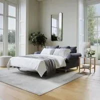 Narva 2-Seater Pull Out Sofa Bed - Denim, Fabric