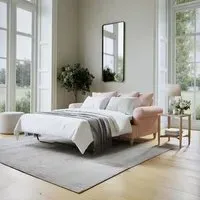 Narva 2-Seater Pull Out Sofa Bed - Pastel, Fabric