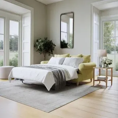 Narva 2-Seater Pull Out Sofa Bed - Sage, Fabric