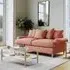Narva 2.5 Seater Sofa - Coral, Fabric