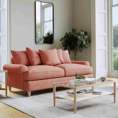 Narva 2.5 Seater Sofa - Coral, Fabric