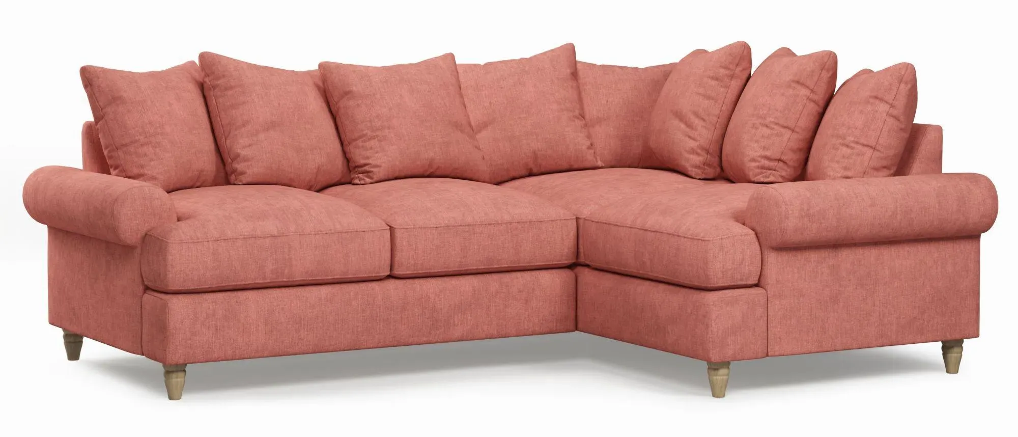 Narva Corner Sofa - Coral, Fabric