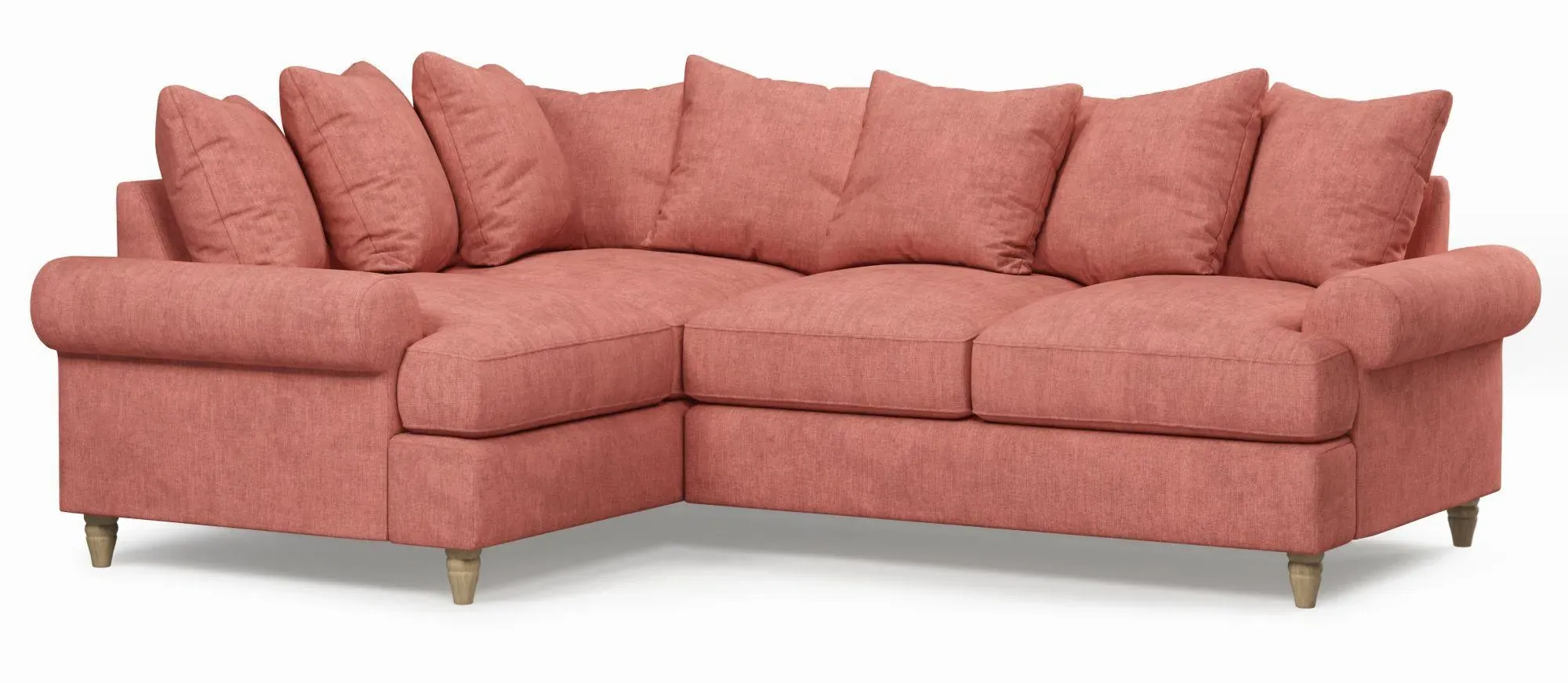 Narva Corner Sofa - Coral, Fabric