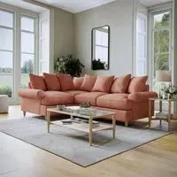 Narva Corner Sofa - Coral, Fabric
