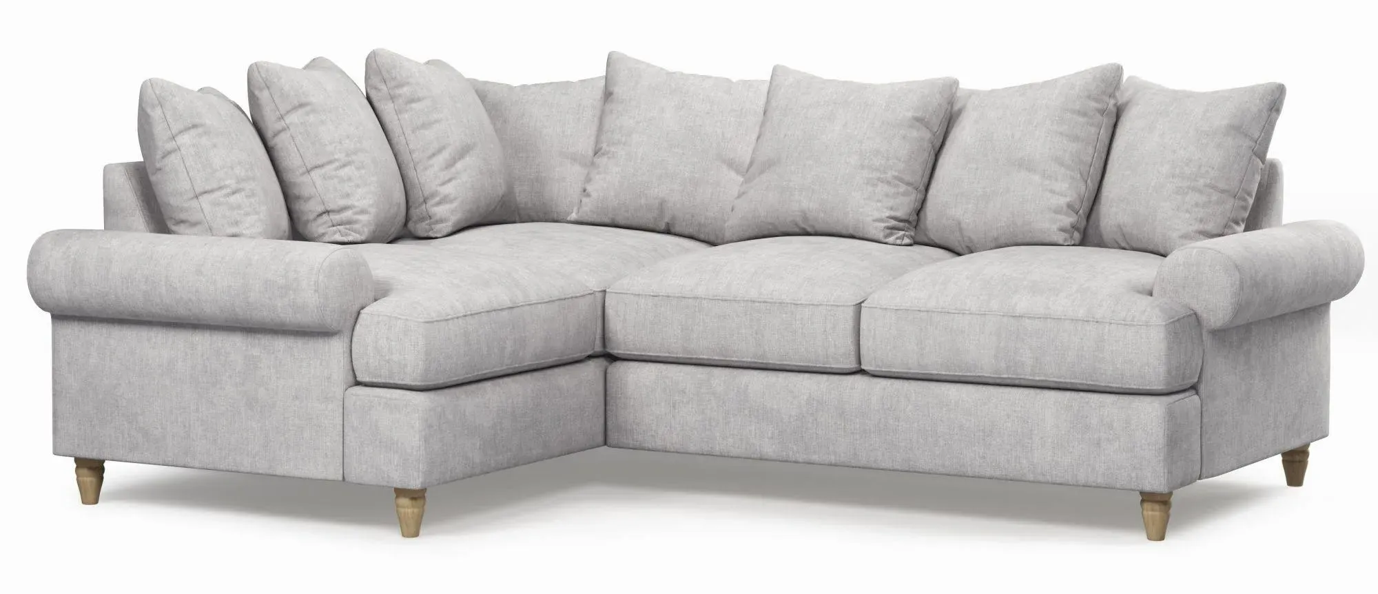 Narva Corner Sofa - Dove Grey, Fabric