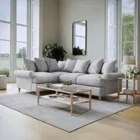 Narva Corner Sofa - Dove Grey, Fabric