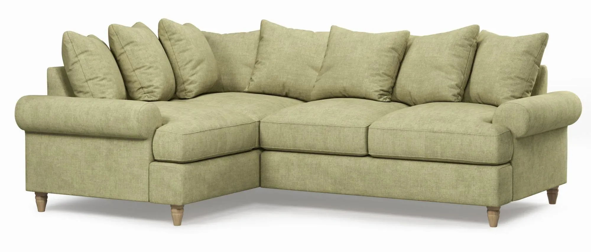 Narva Corner Sofa - Sage, Fabric
