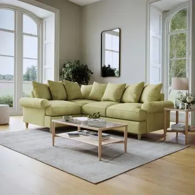 Narva Corner Sofa - Sage, Fabric