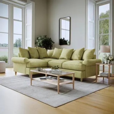 Narva Corner Sofa - Sage, Fabric