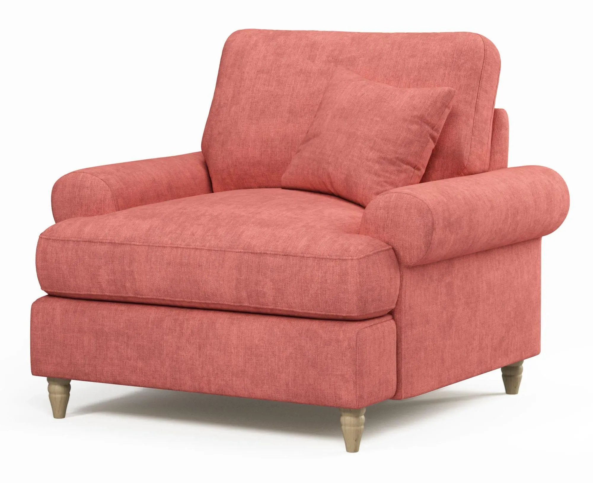 Narva Fabric Armchair - Coral
