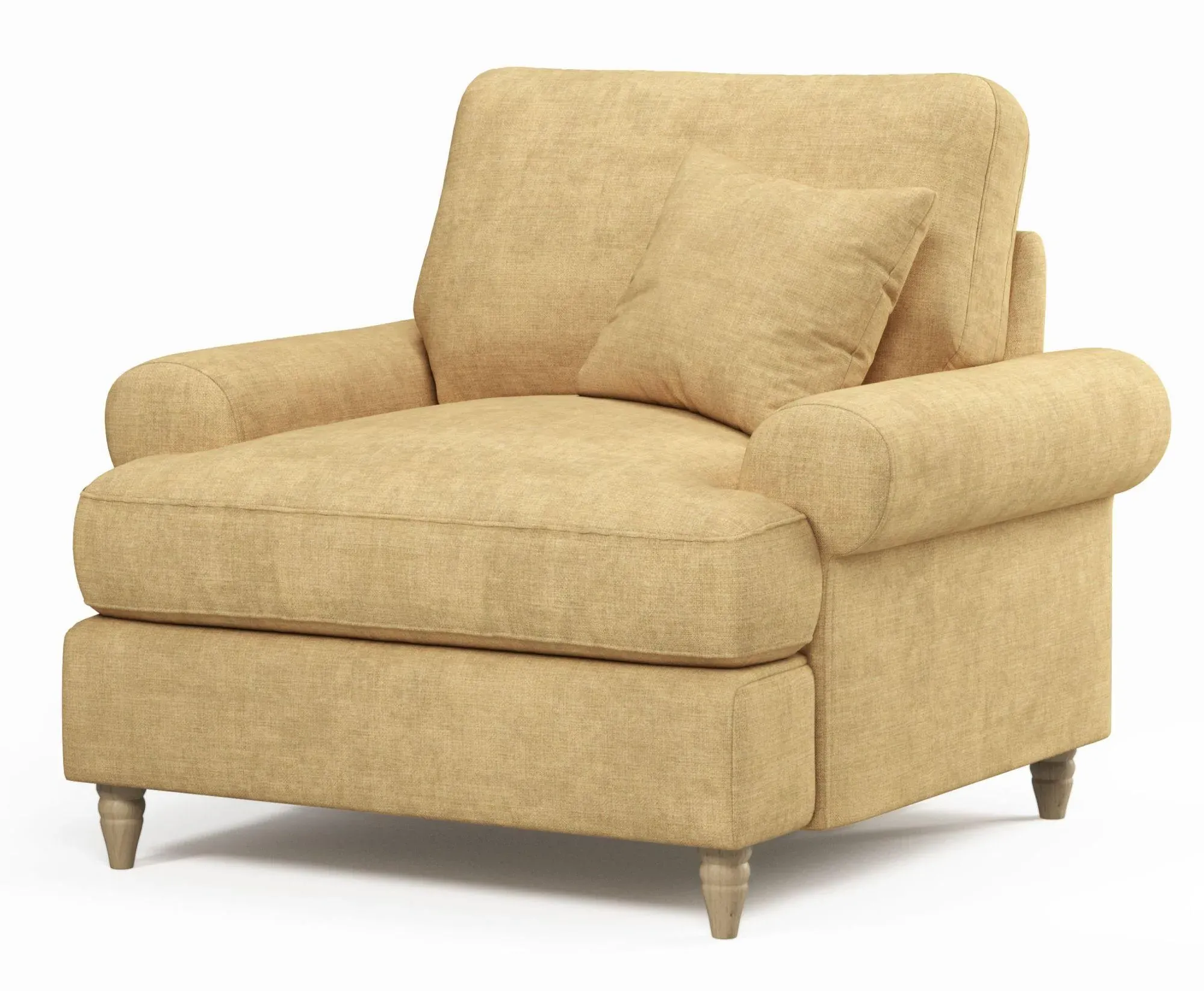 Narva Fabric Armchair - Corn