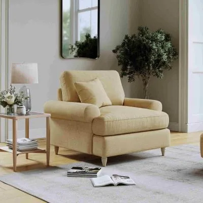 Narva Fabric Armchair - Corn