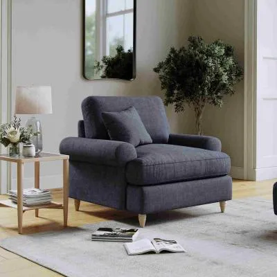 Narva Fabric Armchair - Denim