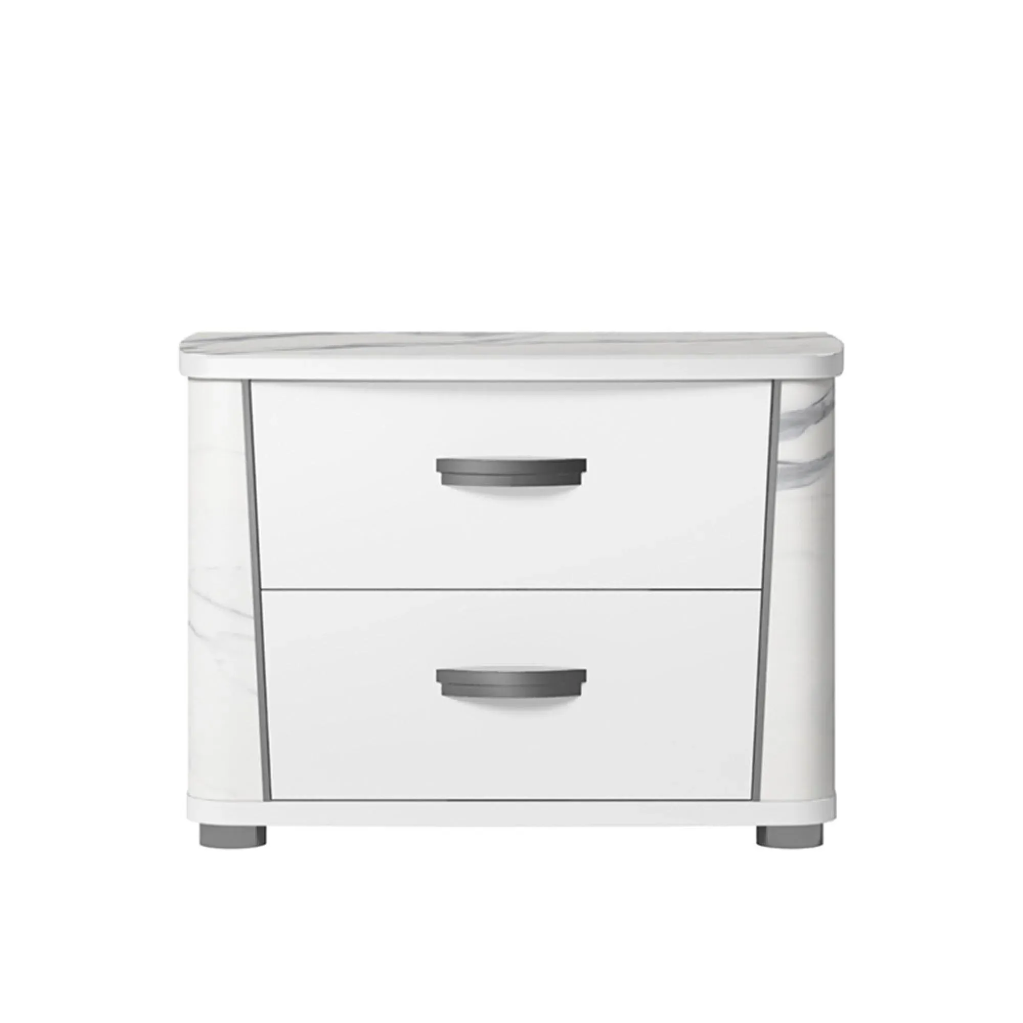 Anna 2 Drawer Bedside Cabinet - White