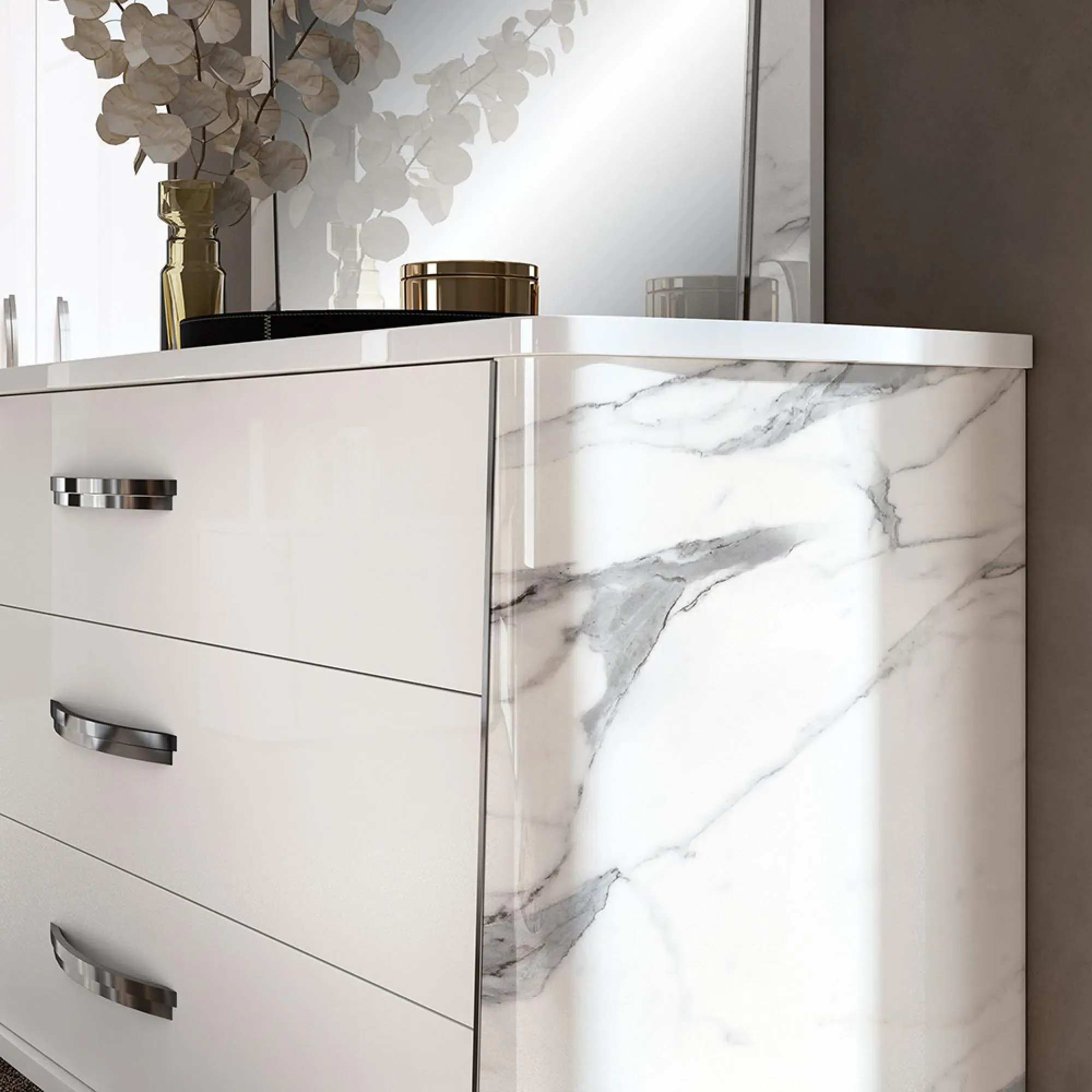 Anna 3 Drawer Dresser - White