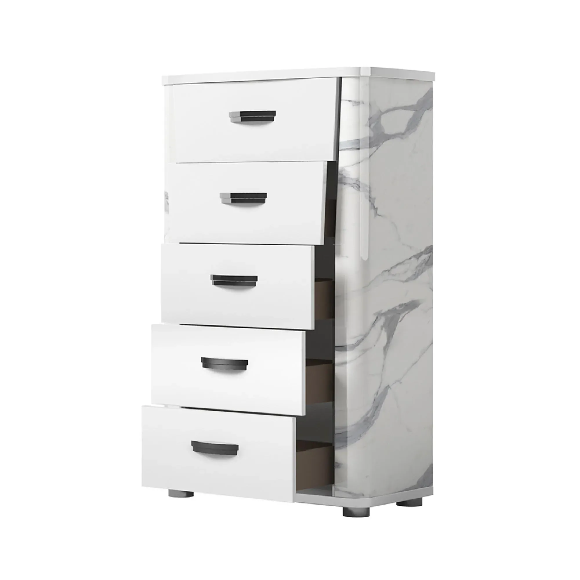 Anna 5 Drawer Tall Chest - White