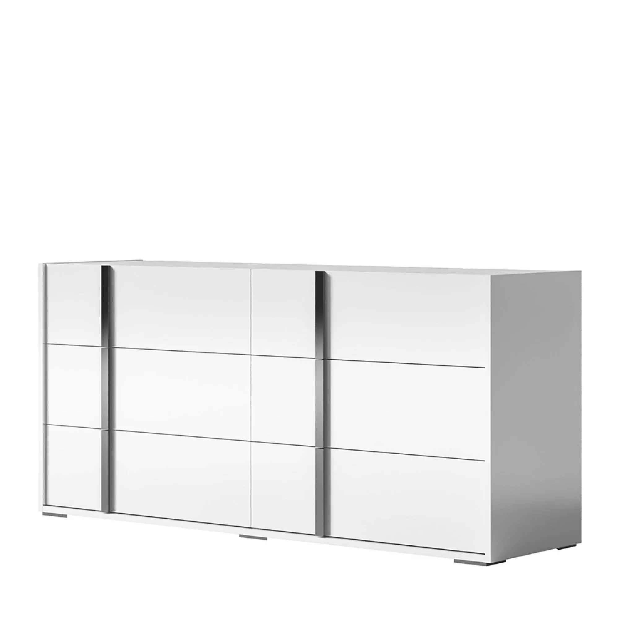 Bianca Wide 6 Drawer Dresser - White