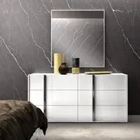 Bianca Wide 6 Drawer Dresser - White