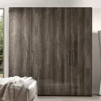 Dea Italian 4 Door Wardrobe - Vintage Oak