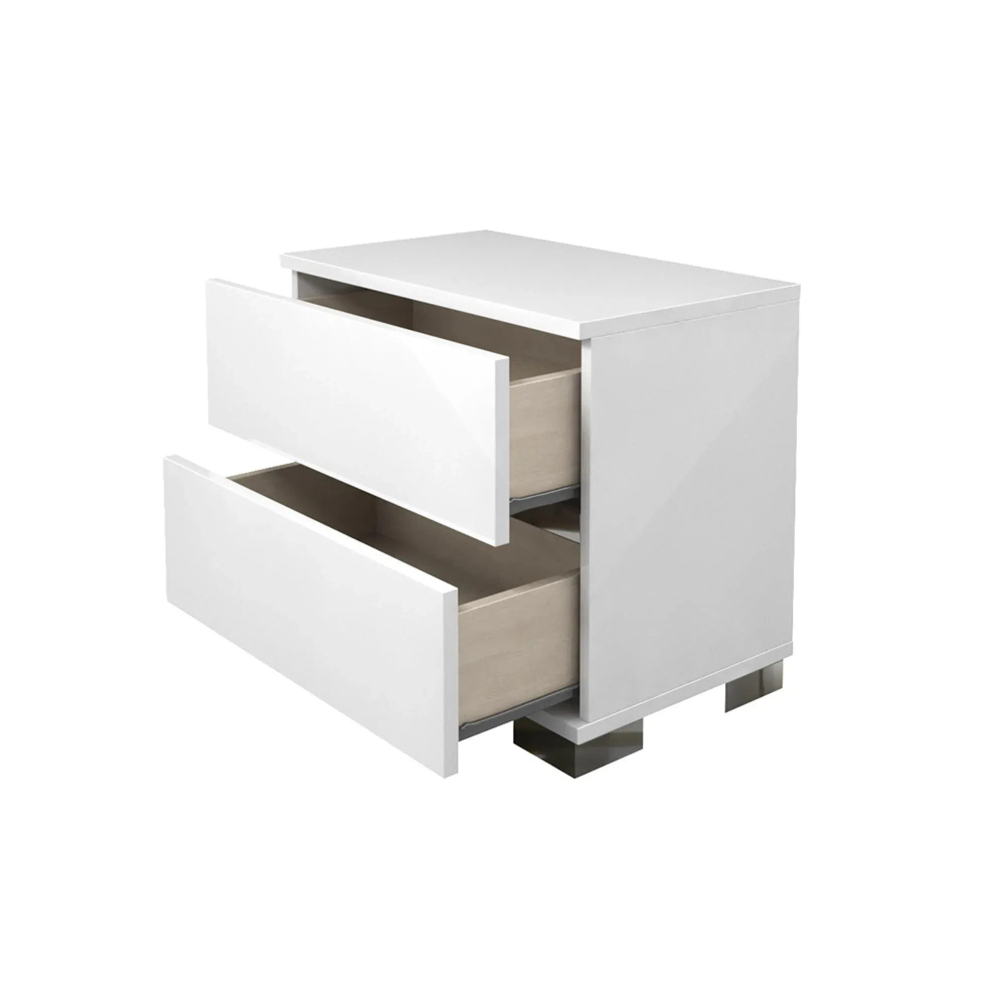 Dream 2 Drawer Bedside Cabinet - White