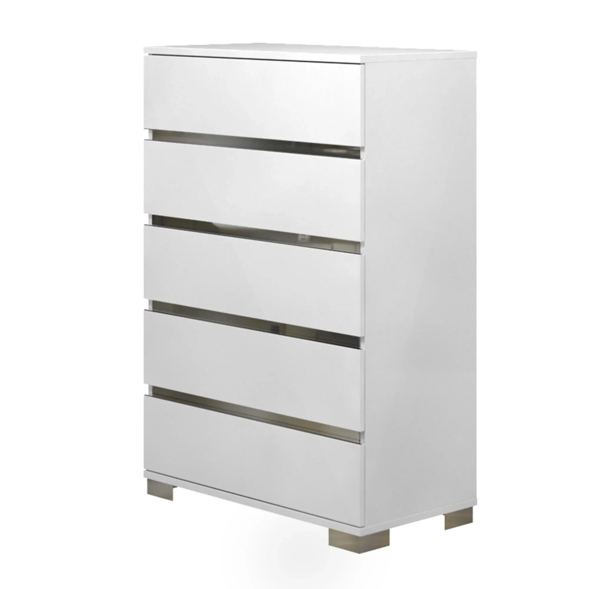 Dream 5 Drawer Tall Chest - White