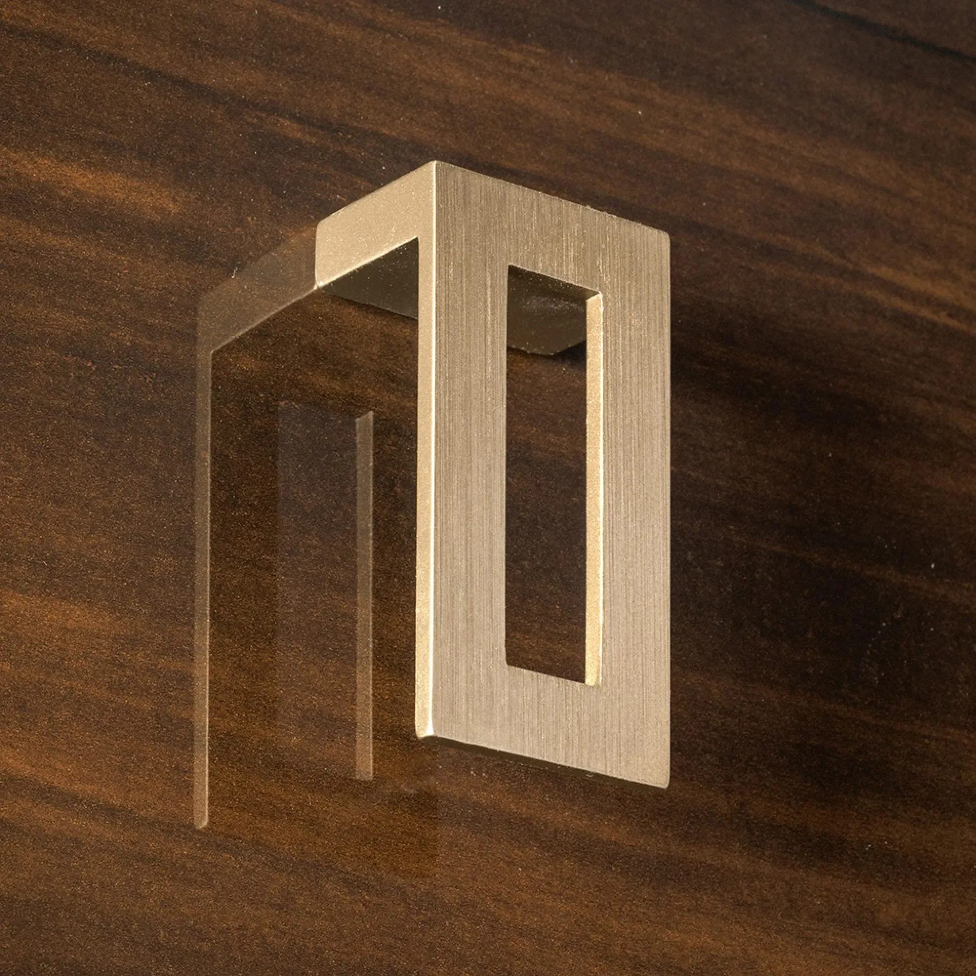 Eva 4 Door Wardrobe with Gold Trim - Tobacco Walnut