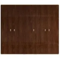 Eva 5 Door Wardrobe with Gold Trim - Tobacco Walnut