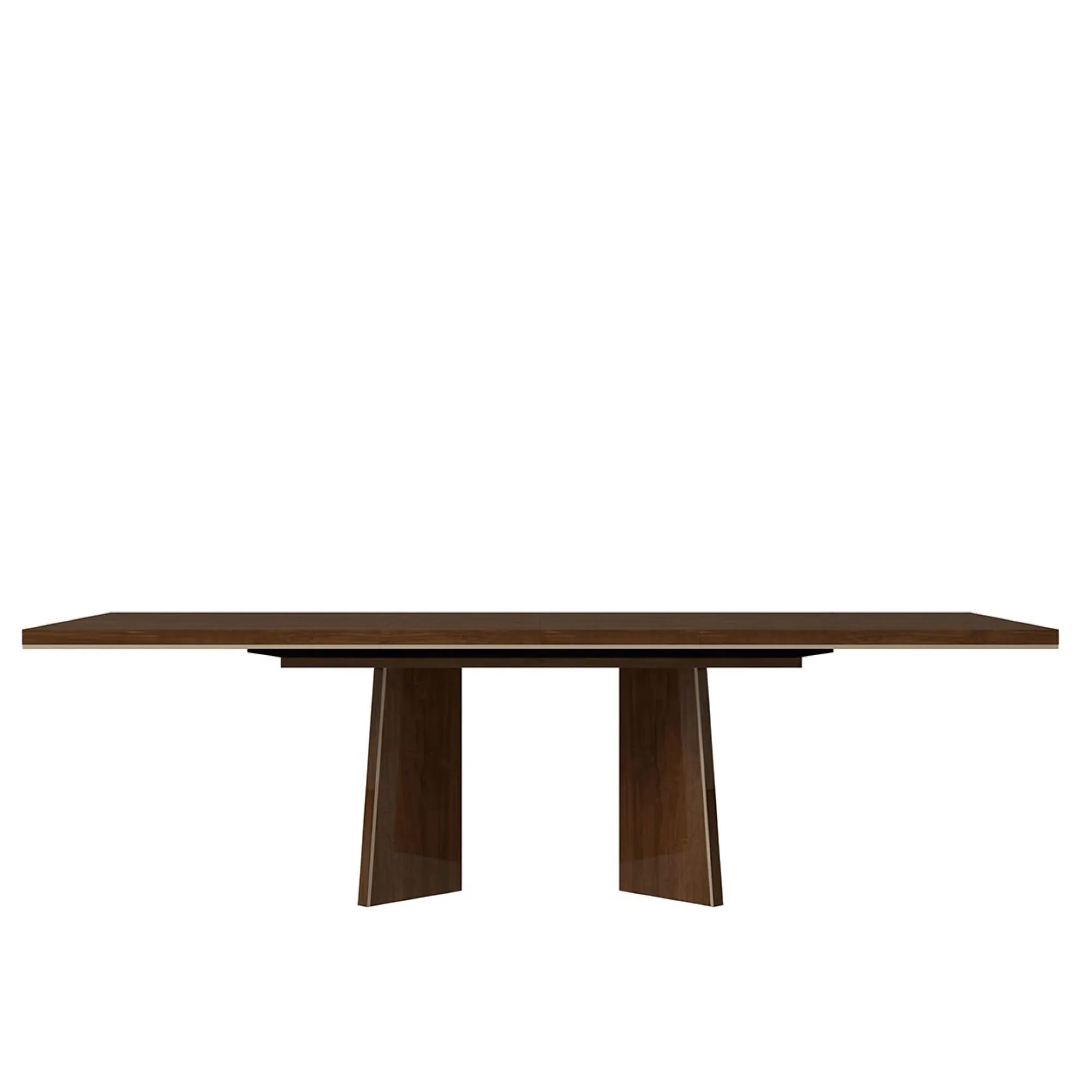 Eva 6-8 Seater Extending Dining Table with Gold Trim - Walnut