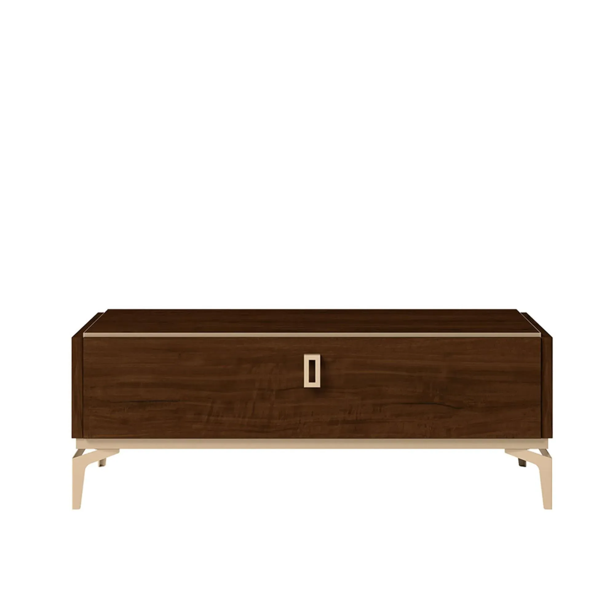 Eva Italian Coffee Table with Storage - Tobacco Walnut
