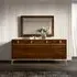 Eva Large Buffet Sideboard with Gold Trim - Tobacco Walnut