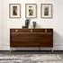Eva Medium Buffet Sideboard with Gold Trim - Walnut