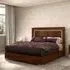 Eva Walnut Italian Bed with Gold Trim - Tobacco Walnut