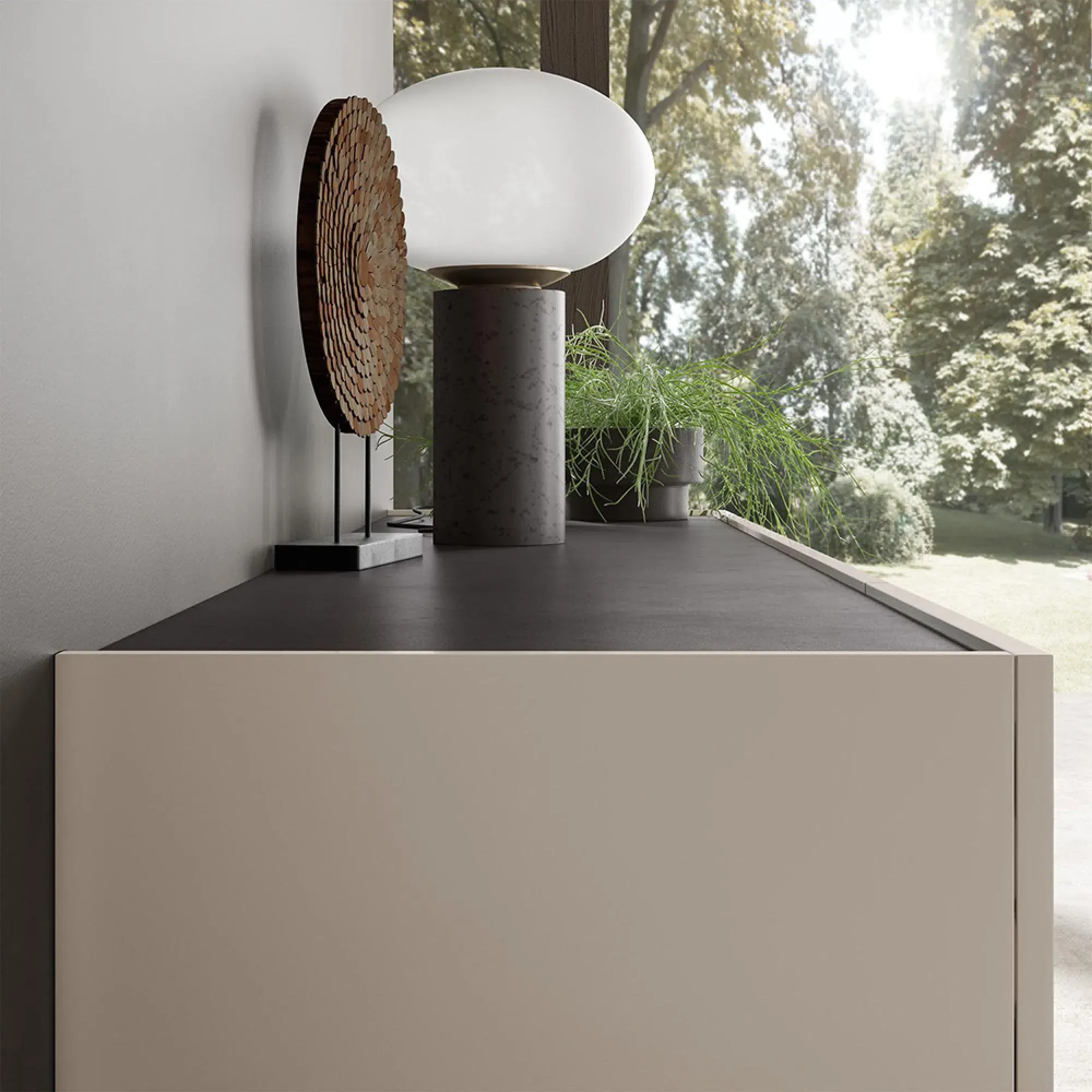 Kali Italian 4 Door Extra Large Sideboard - Taupe