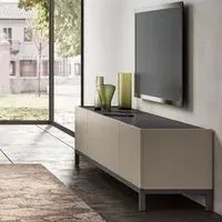 Kali Italian 4 Door TV Unit - Taupe