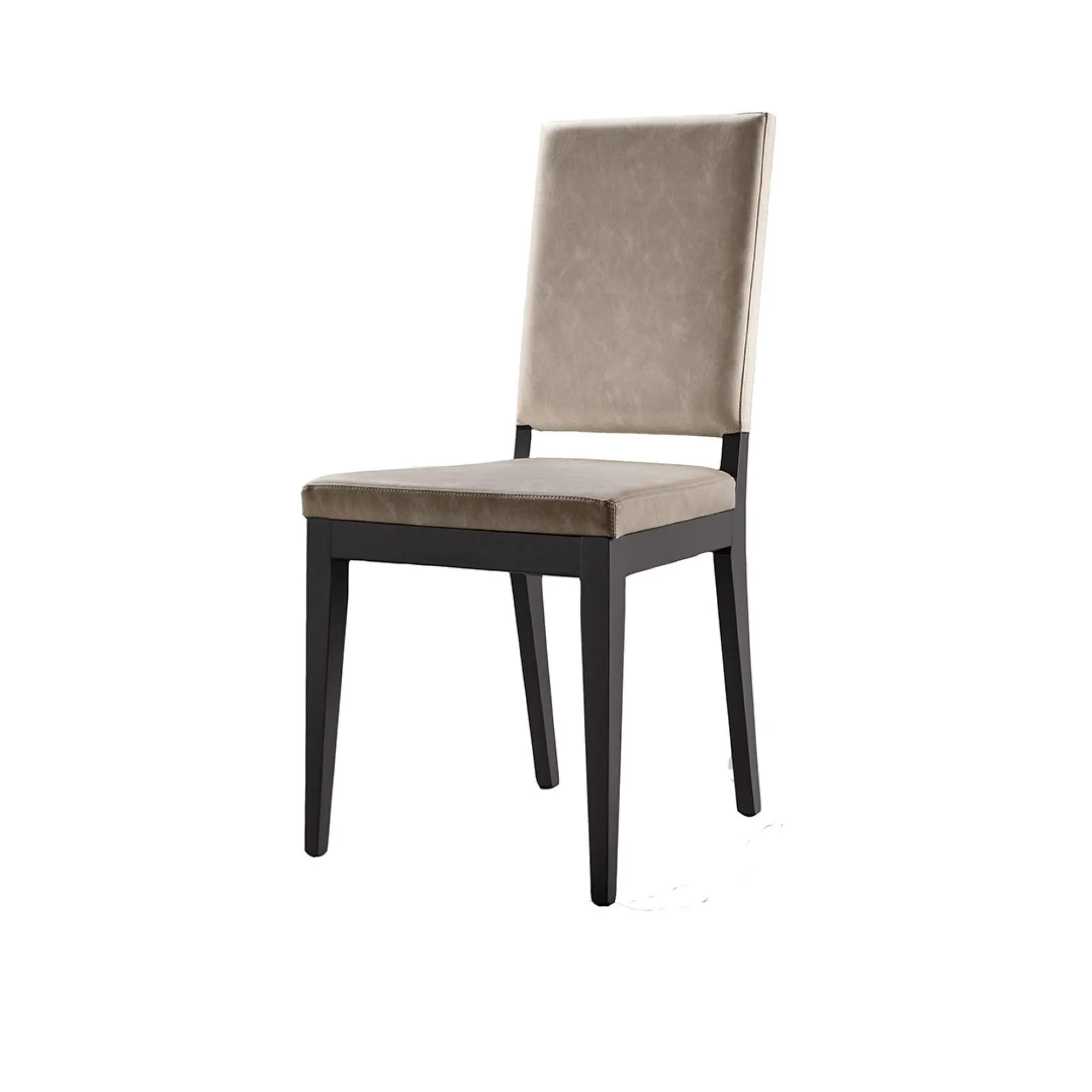 Kali Italian Dining Chair Set of 2 - Taupe, Faux Leather