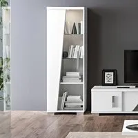 Lisa 1 Door Display Cabinet - White