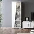 Lisa 1 Door Display Cabinet - White