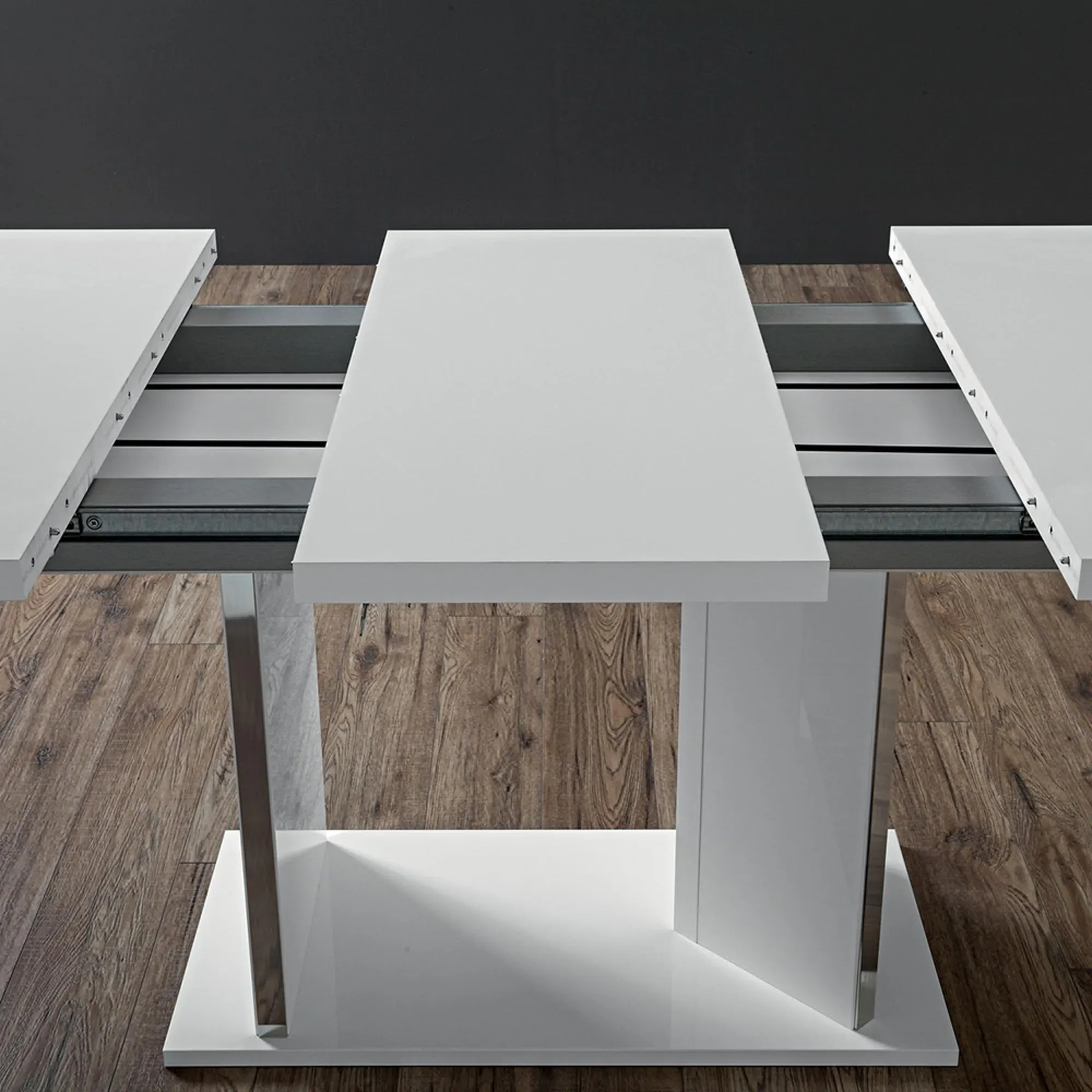 Lisa 6-10 Seater Extending Pedestal Dining Table - White