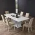 Lisa 6-10 Seater Extending Pedestal Dining Table - White