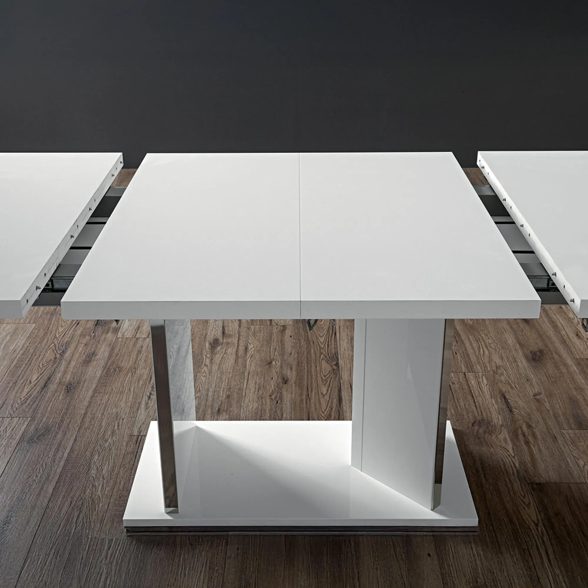 Lisa 8-Seater Pedestal Dining Table - White High Gloss
