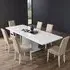 Lisa 8-Seater Pedestal Dining Table - White High Gloss