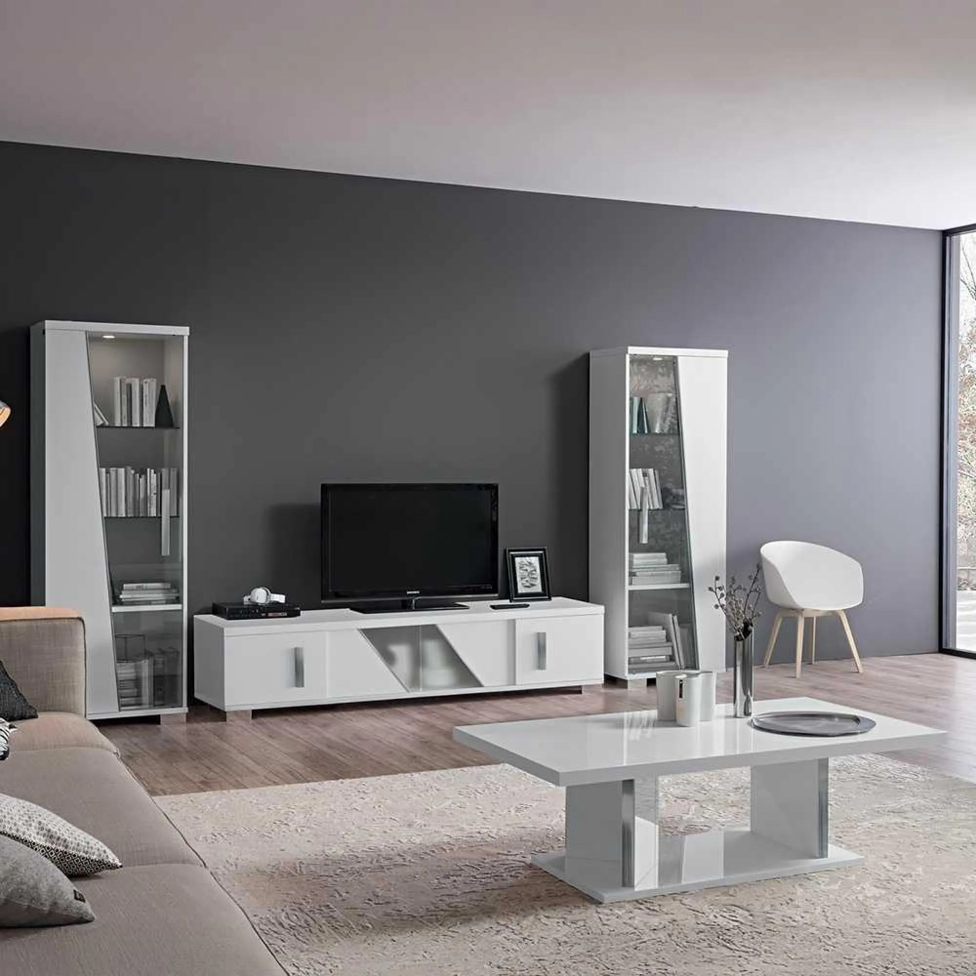 Lisa Coffee Table - White, High Gloss