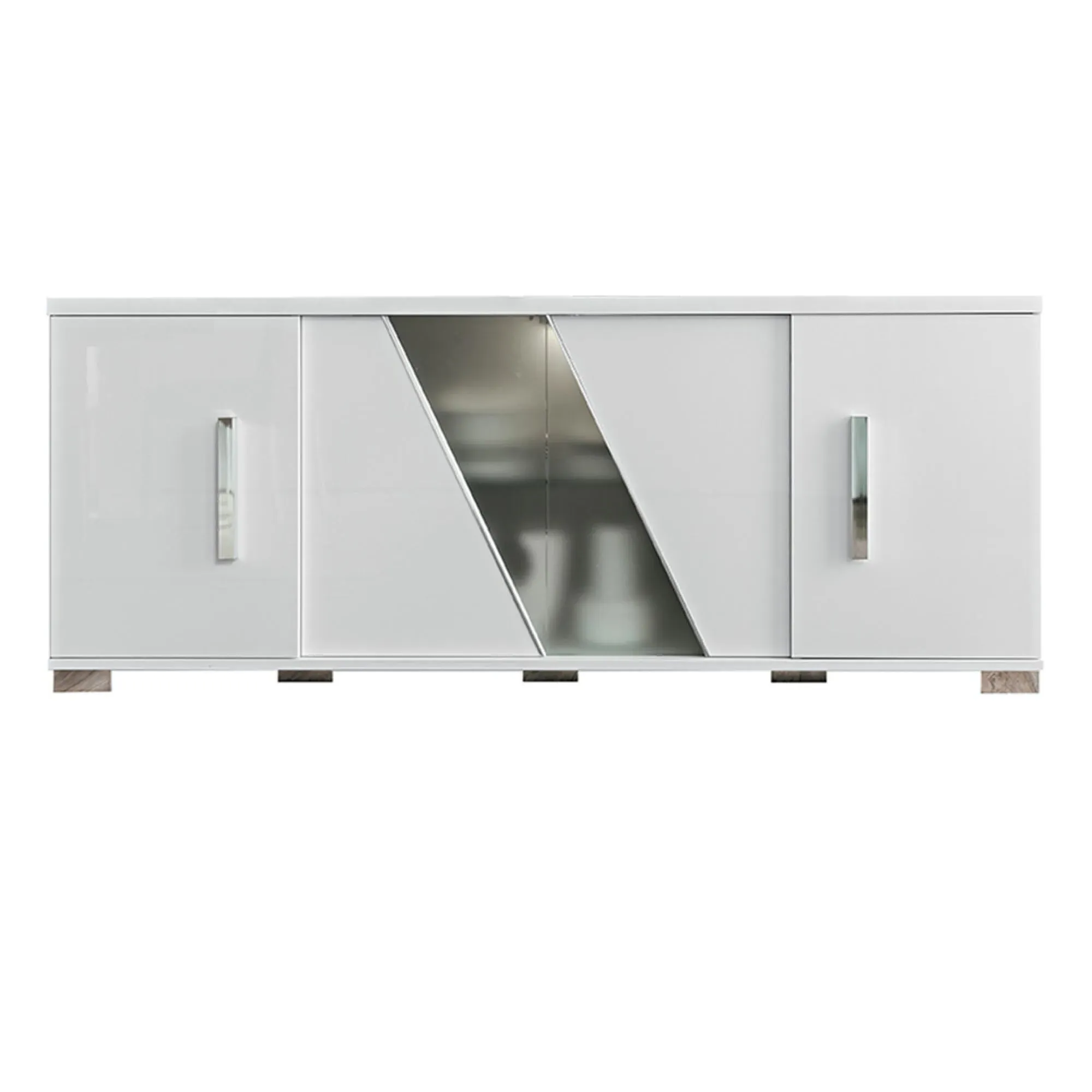 Lisa Day Extra Large 4 Door Sideboard - White, High Gloss