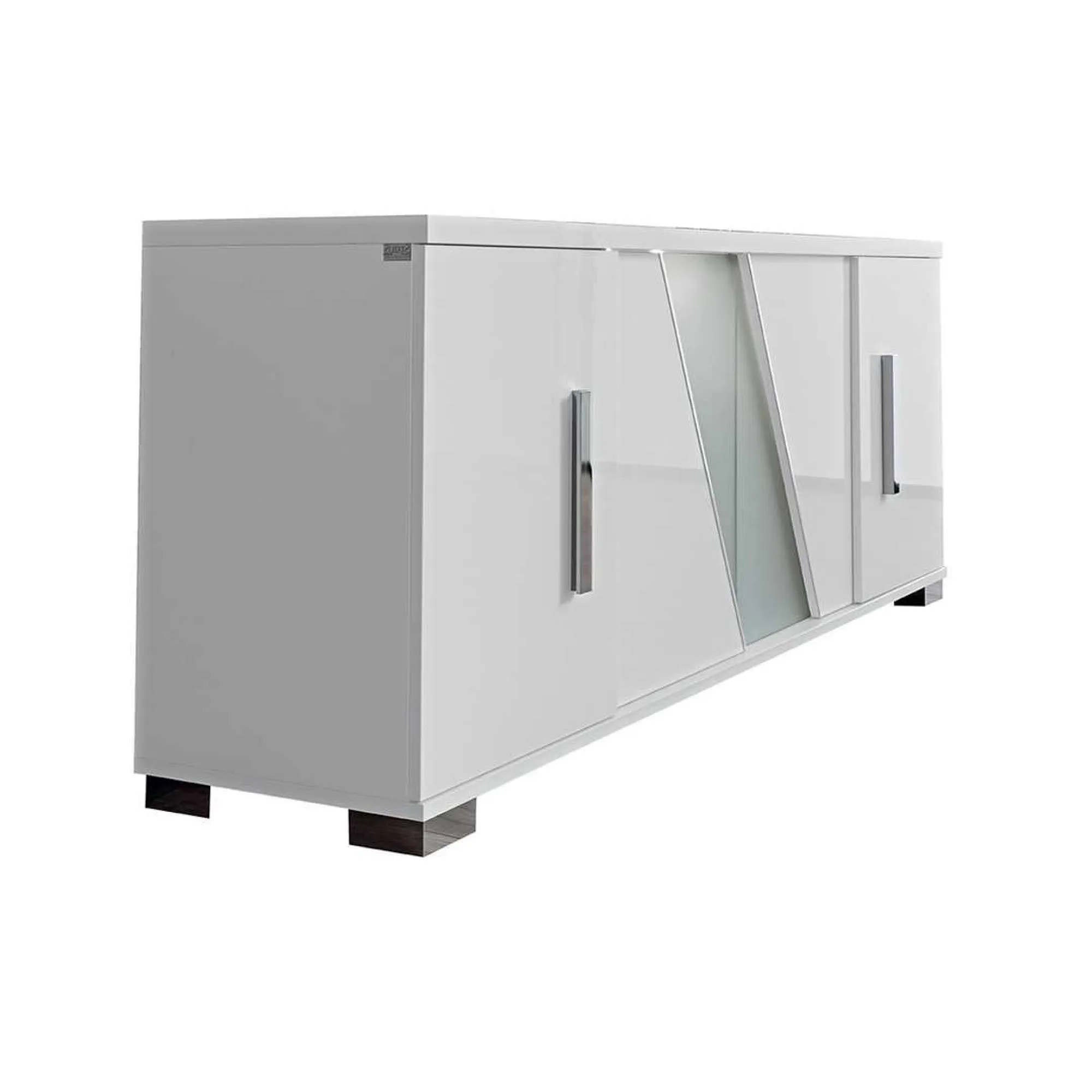 Lisa Extra Large 4 Door Sideboard - White, High Gloss