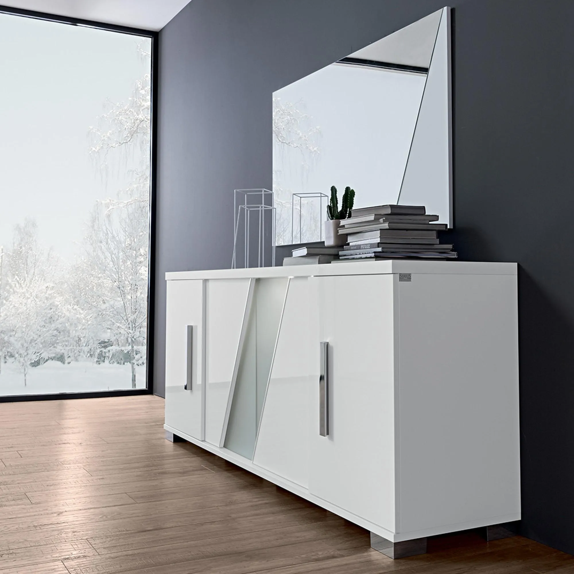 Lisa Large 4 Door Sideboard - White High Gloss