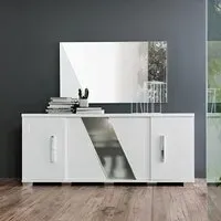 Lisa Large 4 Door Sideboard - White High Gloss