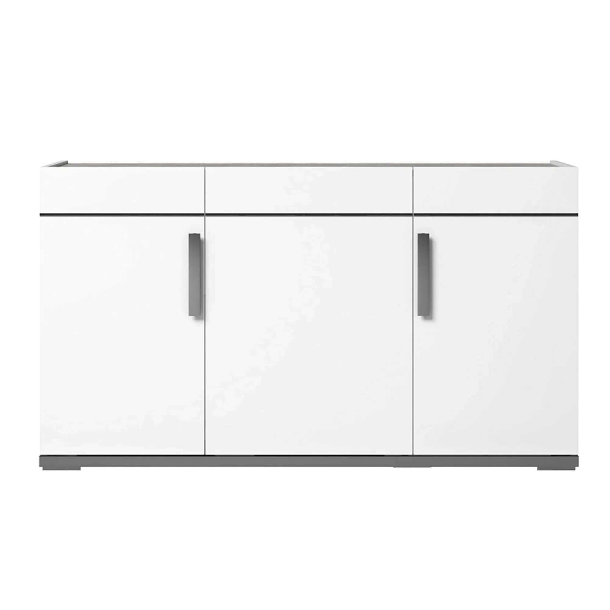 Mara 140cm Buffet Sideboard with Metal Handle - White