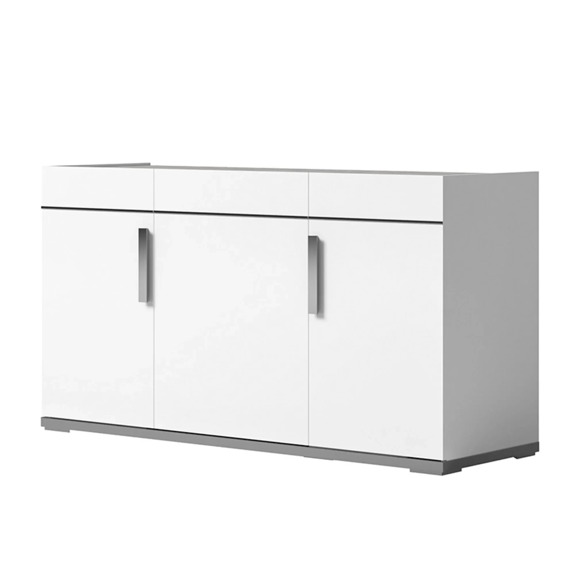 Mara 140cm Buffet Sideboard with Metal Handle - White