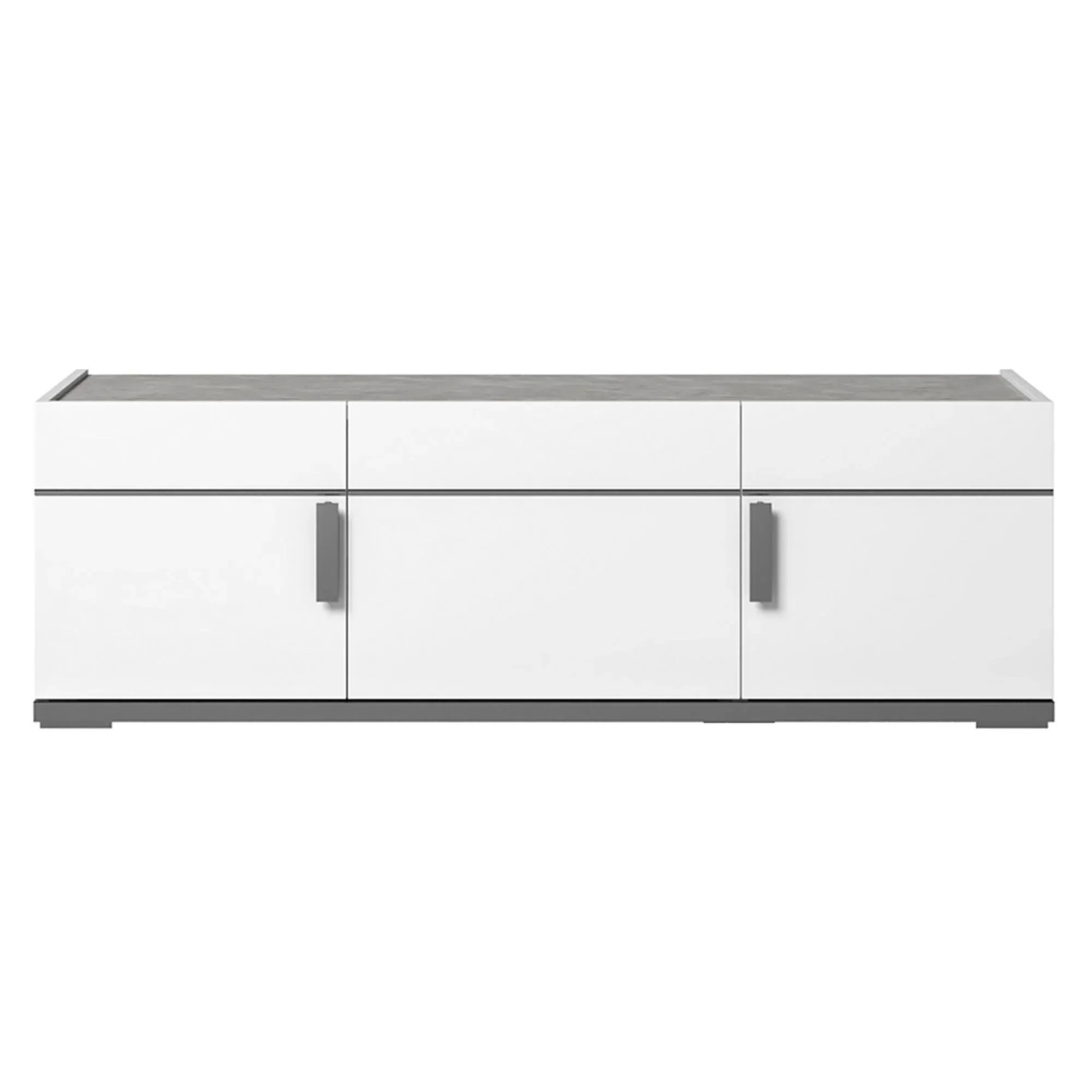 Mara 140cm TV Unit with Metal Handle - White