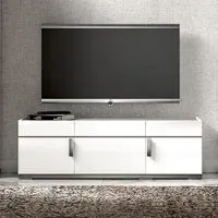 Mara 140cm TV Unit with Metal Handle - White